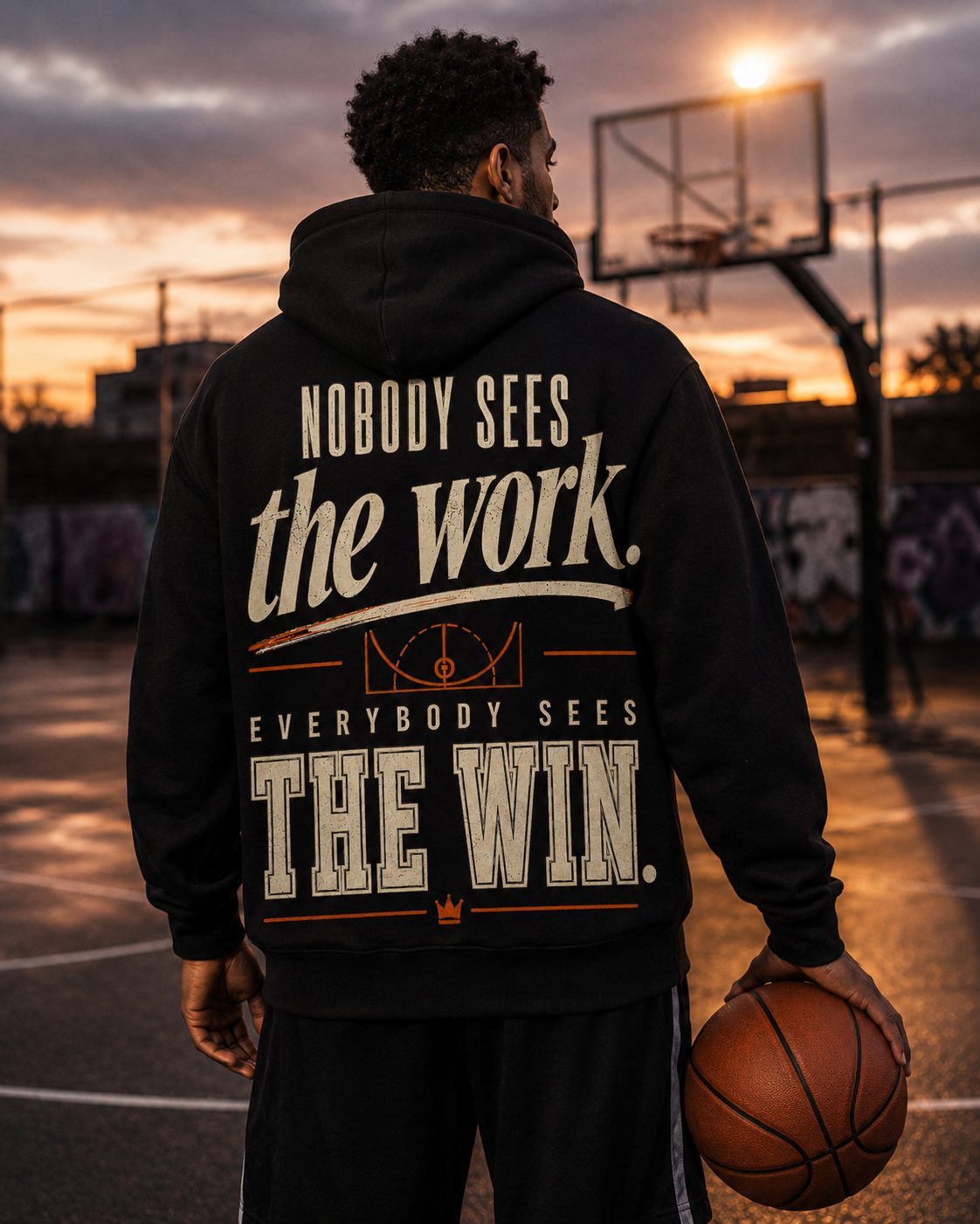 Nobody Sees the Work. Everybody Sees the Win. Hoodie.