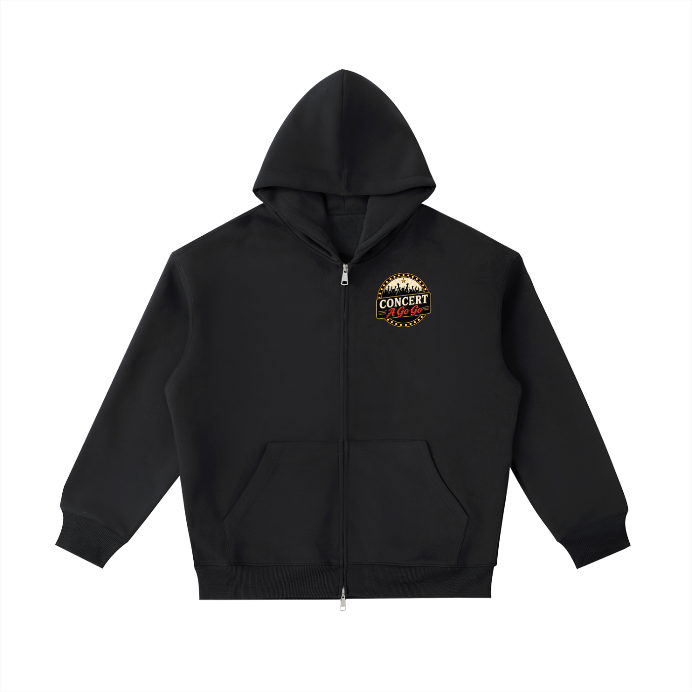 Concert Friends Zip up Pocket Hoodie