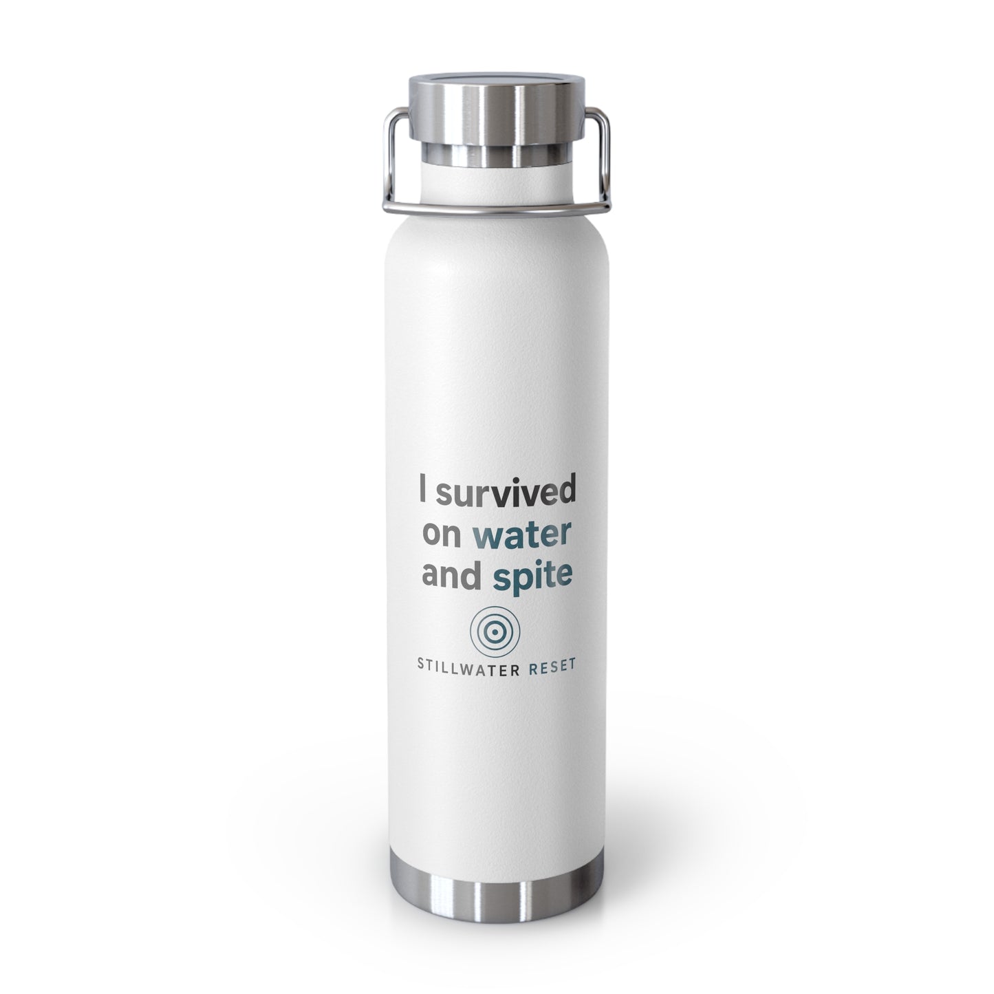 I Survived on Water and Spite Insulated Bottle, 22oz