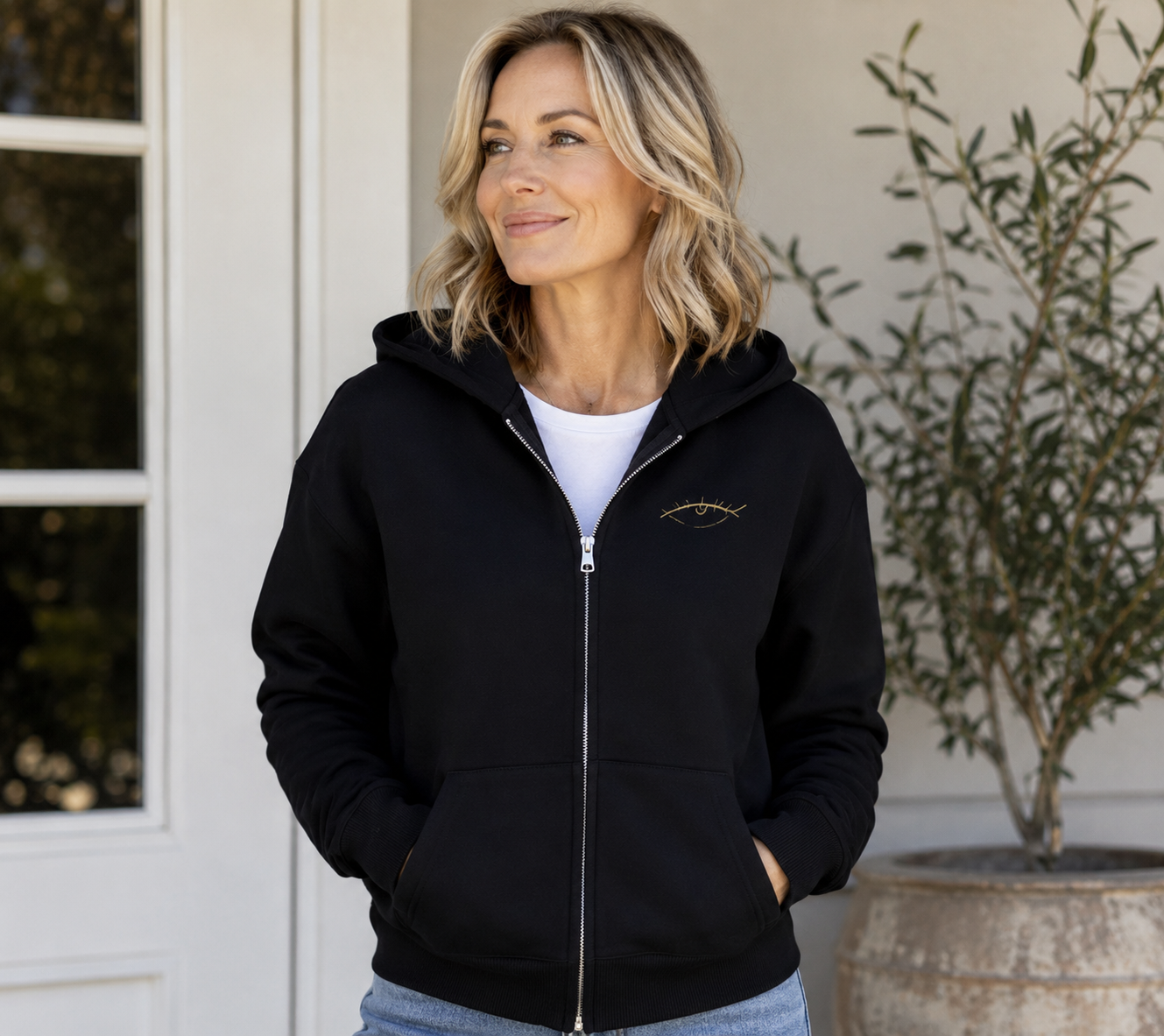 Inner Peace Zip up Pocket Hoodie