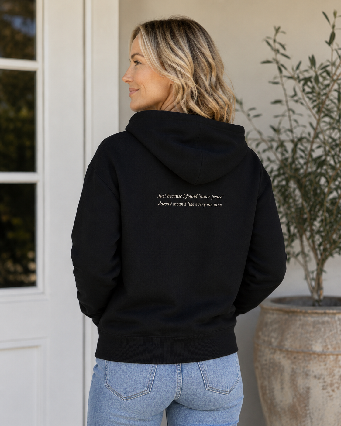Inner Peace Zip up Pocket Hoodie