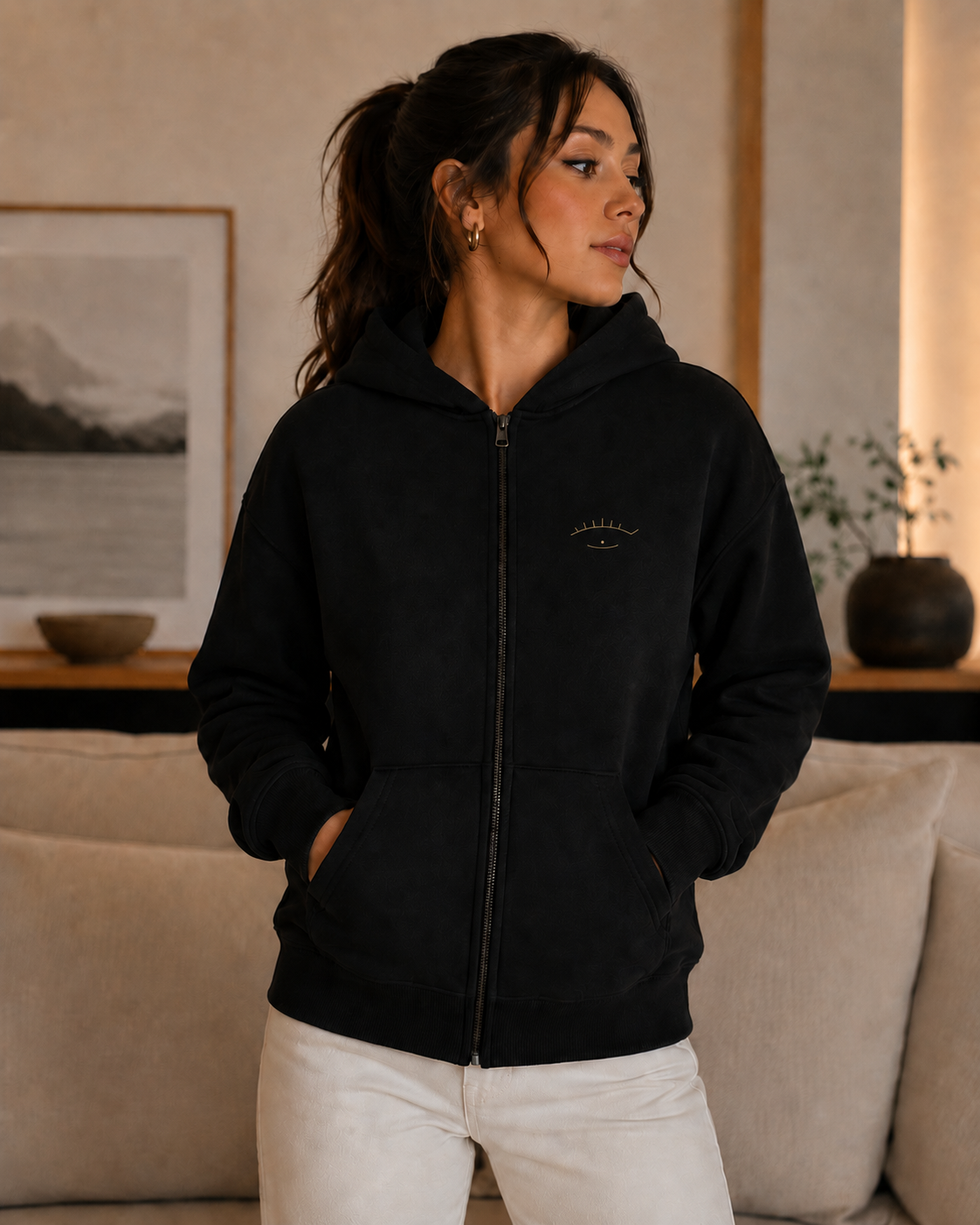 VIP Thoughts Zip up Pocket Hoodie